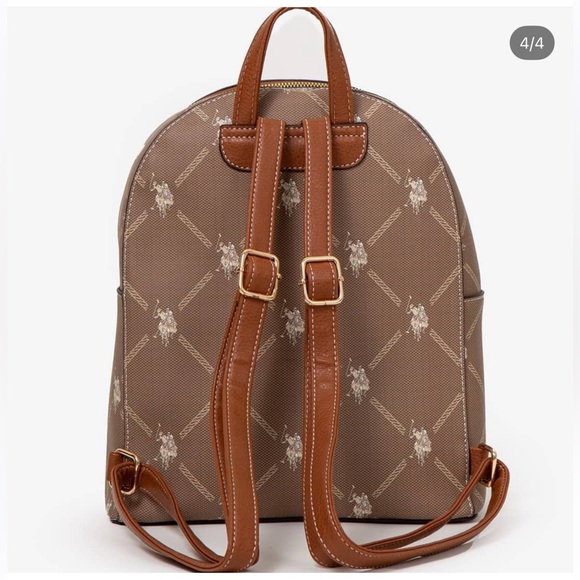 NWT RARE U.S. Polo Assn. Tan Backpack with Floral Accents main image 5